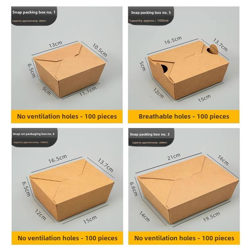 Kraft-Lunchbox (Einweg, Standard)